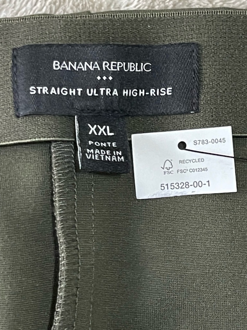 Banana Republic Women’s Size XXL High Rise Wide Leg Pants Olive Green - Picture 10 of 13